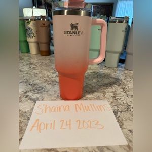 Coral Ombre stanley cup 40 oz